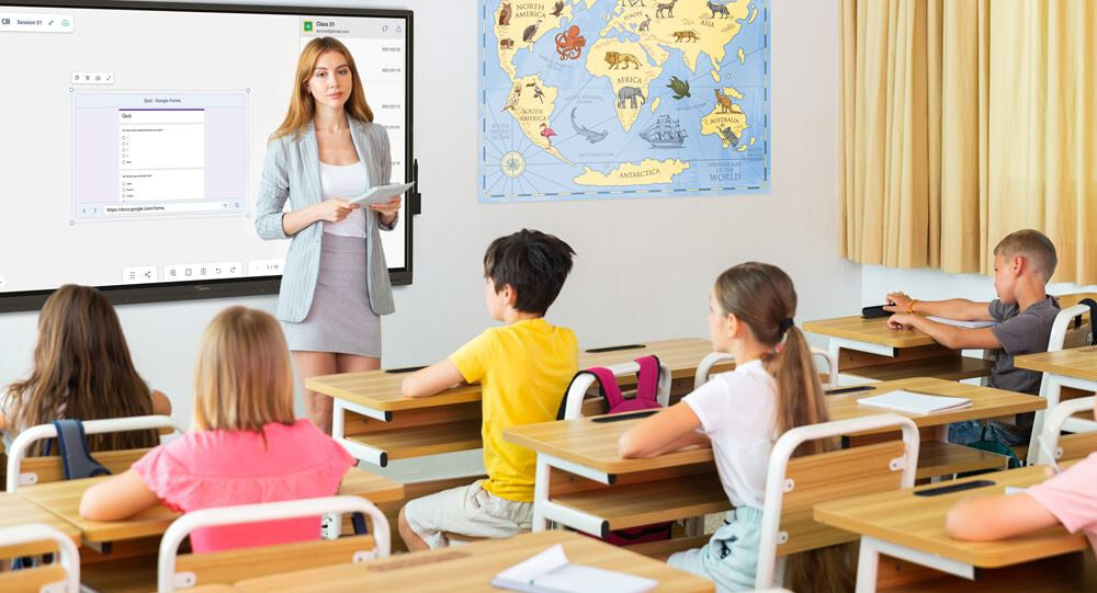 Optoma 5752RK+ Interactive flat panel 190.5 cm (75") LED 400 cd/m² 4K Ultra HD Black Touchscreen Built-in processor Android 11