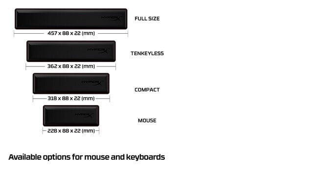 HyperX Wrist Rest - Keyboard - Compact 60% 65%
