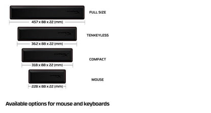 HyperX Wrist Rest - Keyboard - Compact 60% 65%