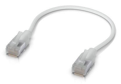 Ubiquiti UACC-Cable-Patch-EL-C6A-0.15M-W networking cable Translucent, White Cat6a