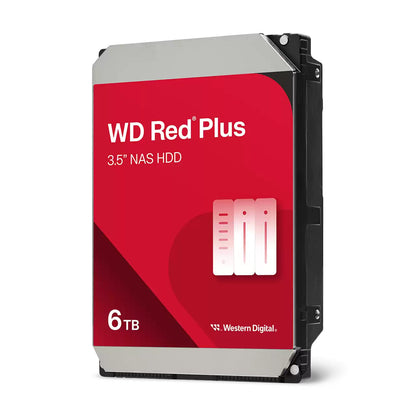 Western Digital Red Plus WD60EFPX internal hard drive 6 TB 5400 RPM 256 MB 3.5" Serial ATA