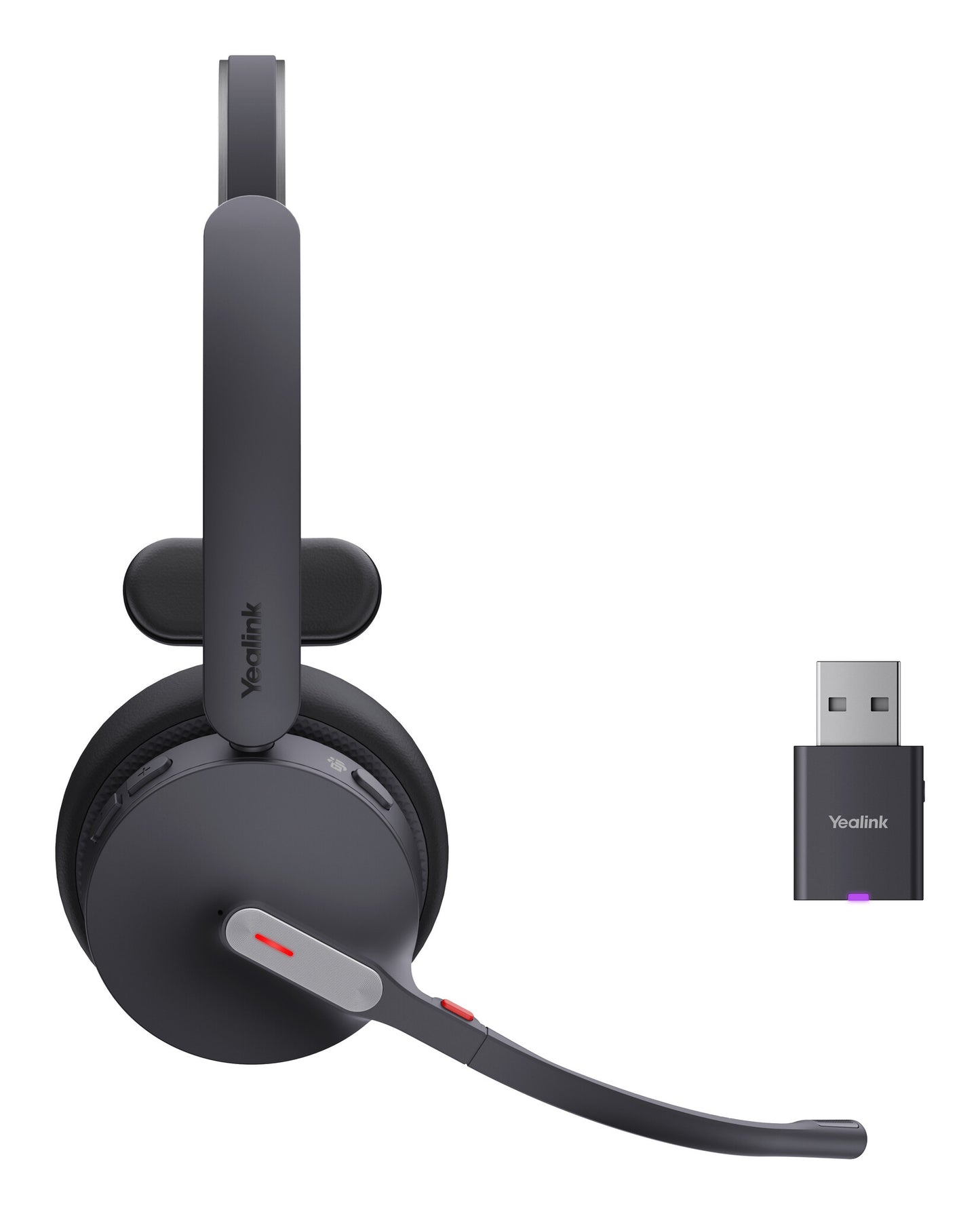 Yealink WH64 Hybrid Mono Teams Headset Wireless Head-band Office/Call center Micro-USB Bluetooth Black