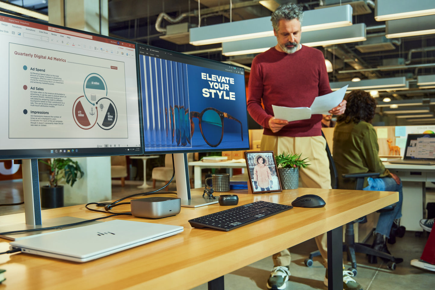 HP Series 7 Pro 27 inch 4K Conferencing Monitor - 727pm