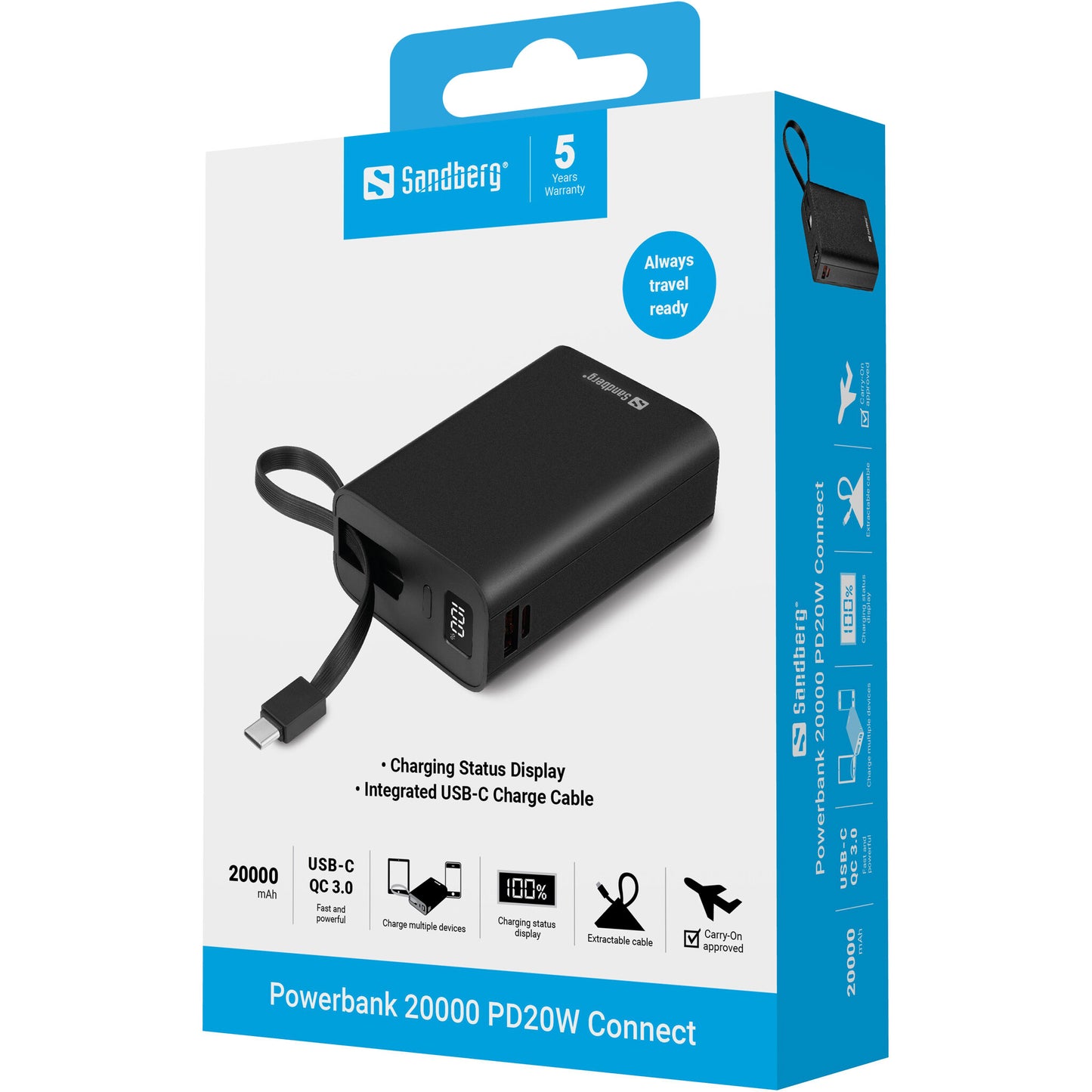 Sandberg Powerbank 20000 PD20W Connect