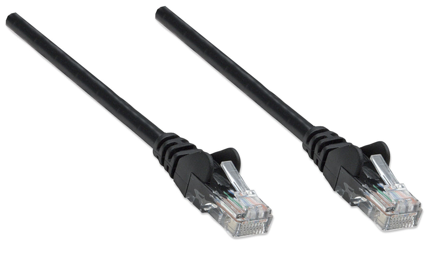Intellinet Network Patch Cable, Cat5e, 20m, Black, CCA, U/UTP, PVC, RJ45, Gold Plated Contacts, Snagless, Booted, Lifetime Warranty