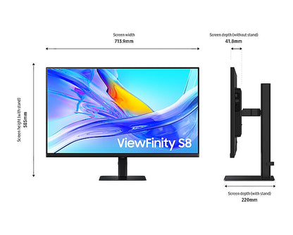 Samsung LS27D800UAU computer monitor 68.6 cm (27") 3840 x 2160 pixels 4K Ultra HD Black