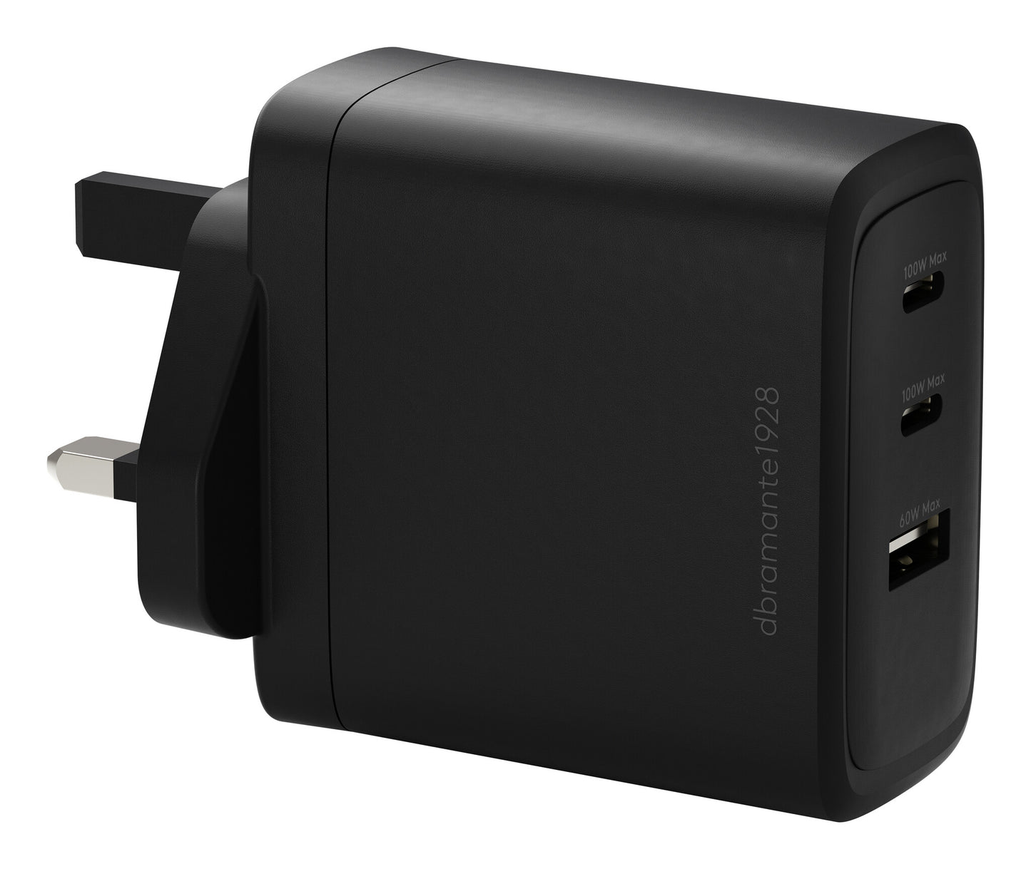dbramante1928 IT - UK W. Charger - 2xUSB-C 100W + 1xUSB-A - BLK