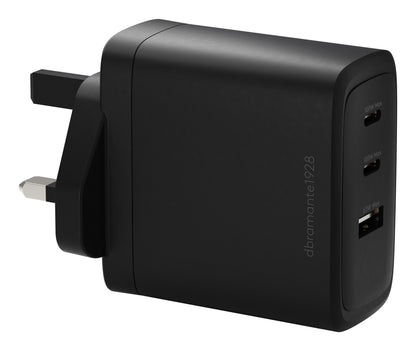 dbramante1928 IT - UK W. Charger - 2xUSB-C 100W + 1xUSB-A - BLK