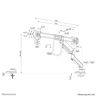 Neomounts desk monitor arm