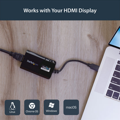 StarTech.com USB 3.0 to HDMI Adapter - DisplayLink Certified - 1080p (1920x1200) - USB Type-A to HDMI Display Adapter Converter for Monitor - External Video & Graphics Card - Windows/Mac