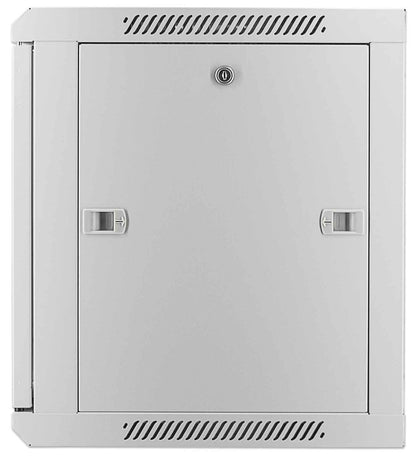 Intellinet 19" Network Cabinet - Wall Mount (Standard), 9U, 600mm Deep, Grey, Assembled, Max 60kg, Suitable also for use on desk or floor, Usable Depth 500mm, Metal & Glass Door, Back Panel, Removeable Sides, Parts for wall install (eg screws/rawl plugs)