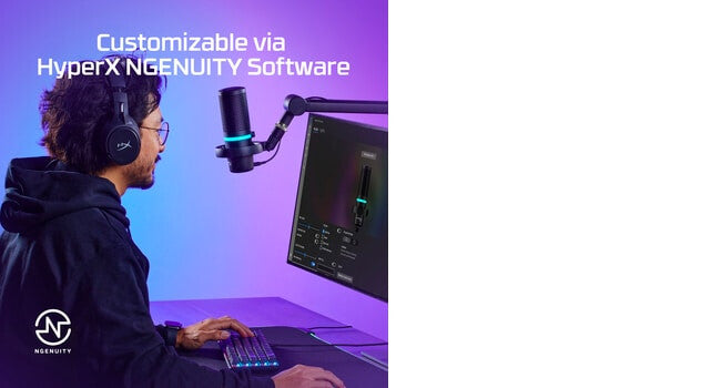 HyperX DuoCast - USB Microphone (Black) - RGB Lighting