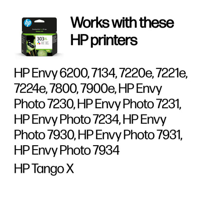 HP 303XL High Yield Tri-color Original Ink Cartridge