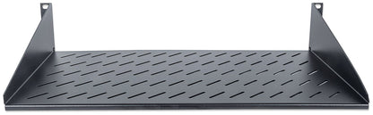 Intellinet 19" Cantilever Shelf, 2U, 2-Point Front Mount, 250mm Depth, Max 25kg, Black, Three Year Warranty