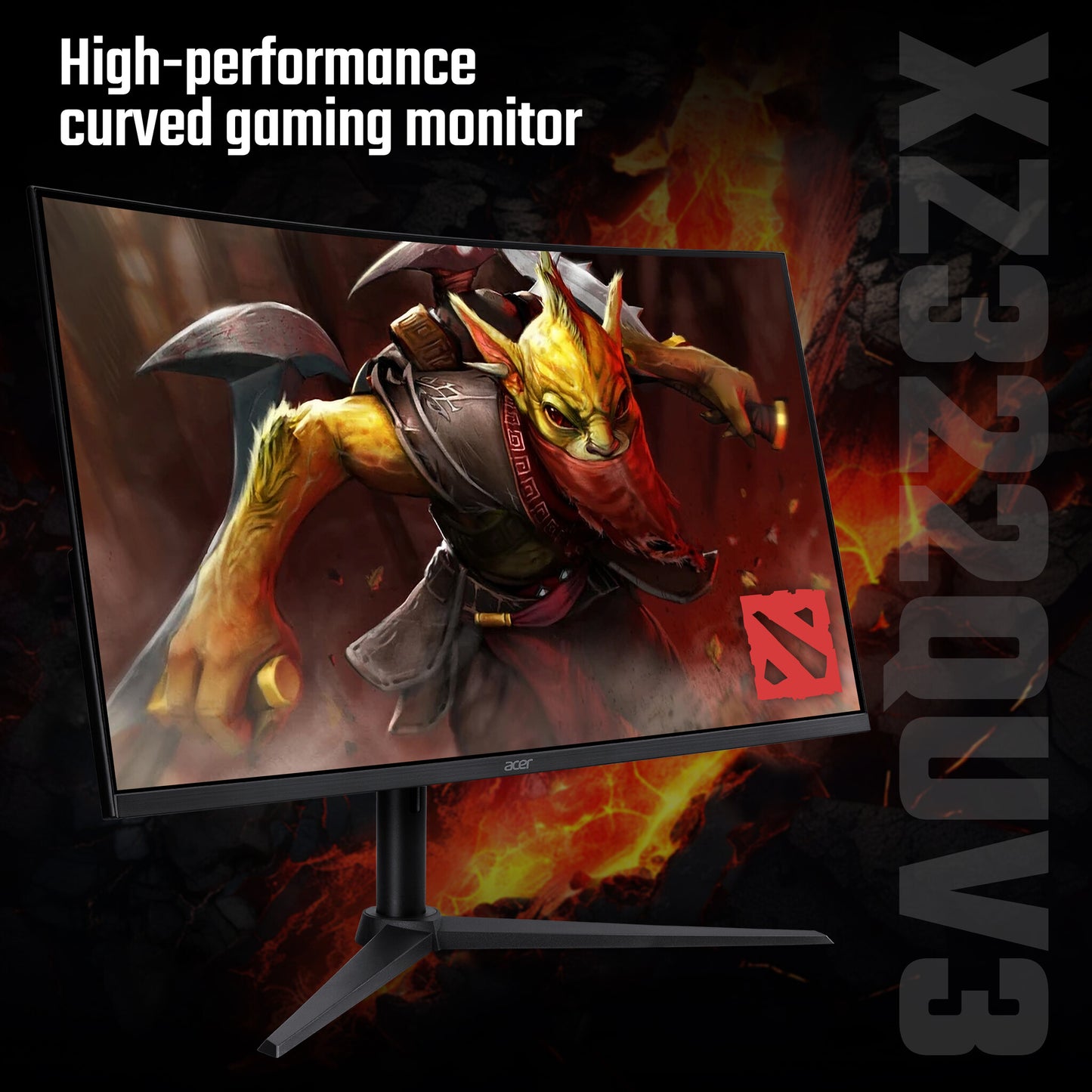 Acer Nitro XZ2 XZ322QUV3 31.5" WQHD (2560x1440), 180Hz, 1ms, FreeSync Curved Gaming Monitor