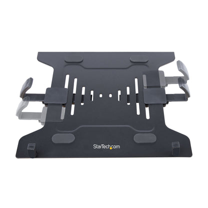 StarTech.com Laptop Desk Mount - Monitor and Laptop Mount - Displays up to 34" (17.6lb/8kg) & Laptops (4.5kg/9.9lb) - Articulating VESA Laptop Tray Arm - Clamp / Grommet Mount