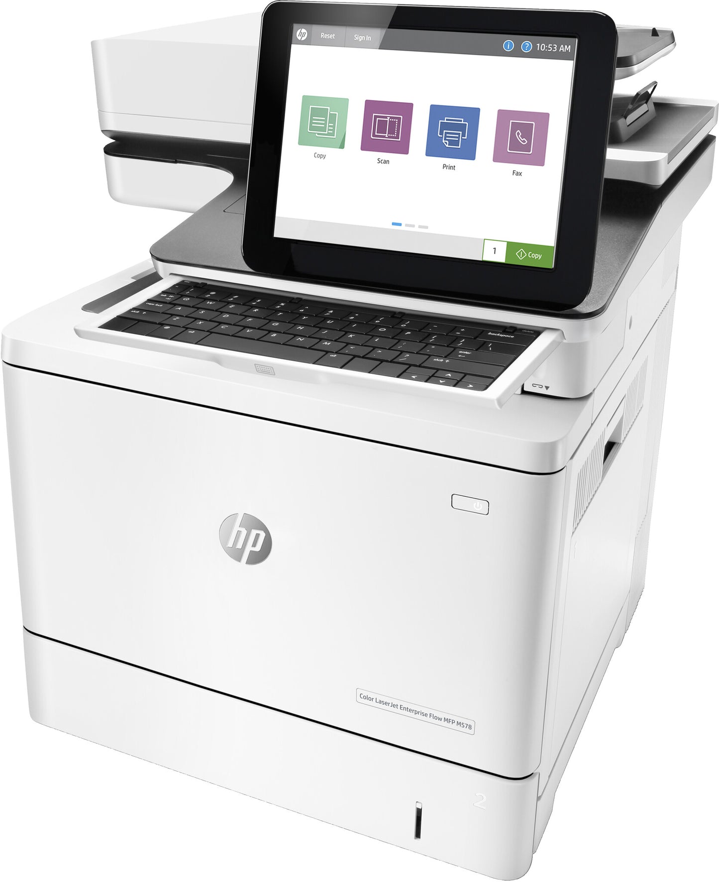 HP Color LaserJet Enterprise Flow MFP M578c, Print, copy, scan, fax, Two-sided printing; 100-sheet ADF; Energy Efficient