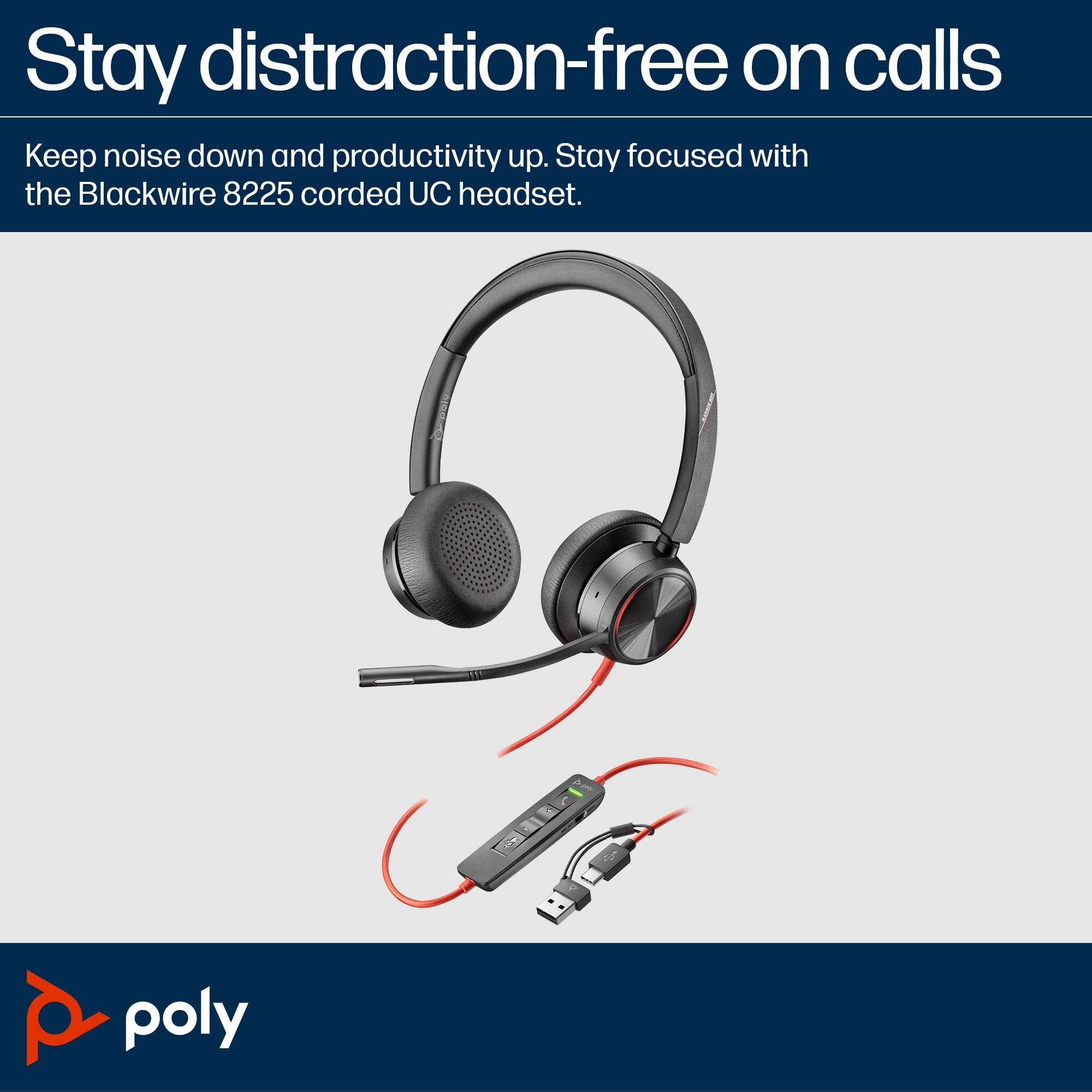 POLY Blackwire 8225 USB-C Headset