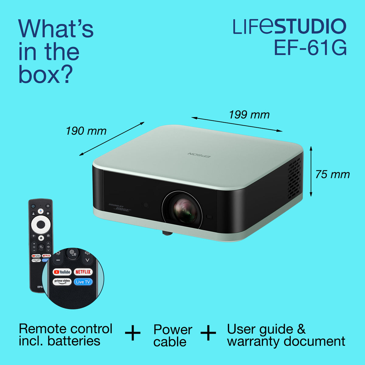 Epson Home Cinema Lifestudio Pop — EF-61G Ice Green