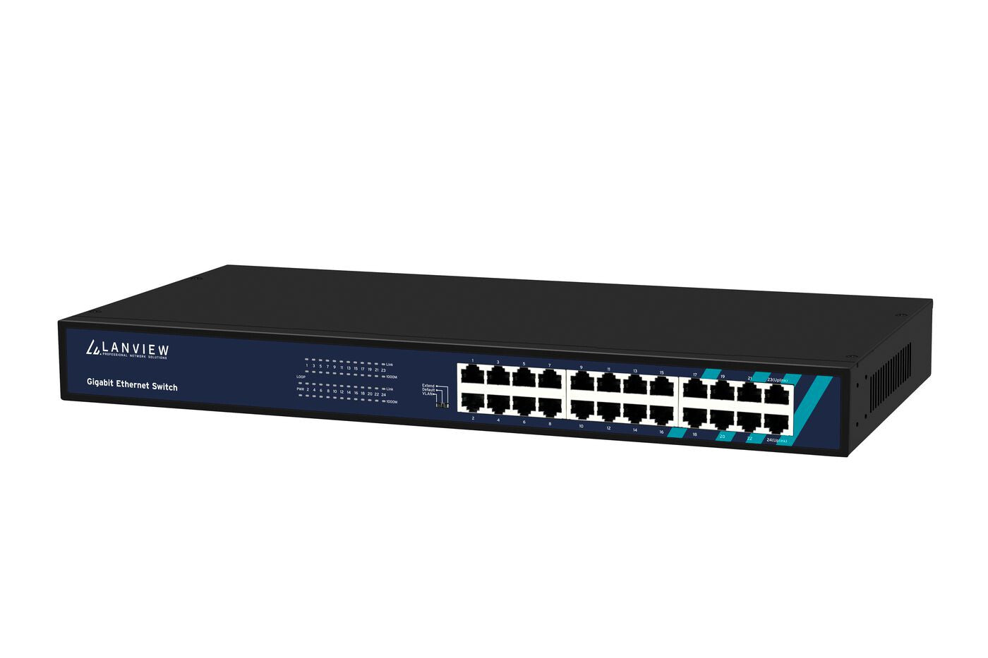 Lanview LVN-1UMOUNT-24PORT-1G network switch Unmanaged Gigabit Ethernet (10/100/1000)