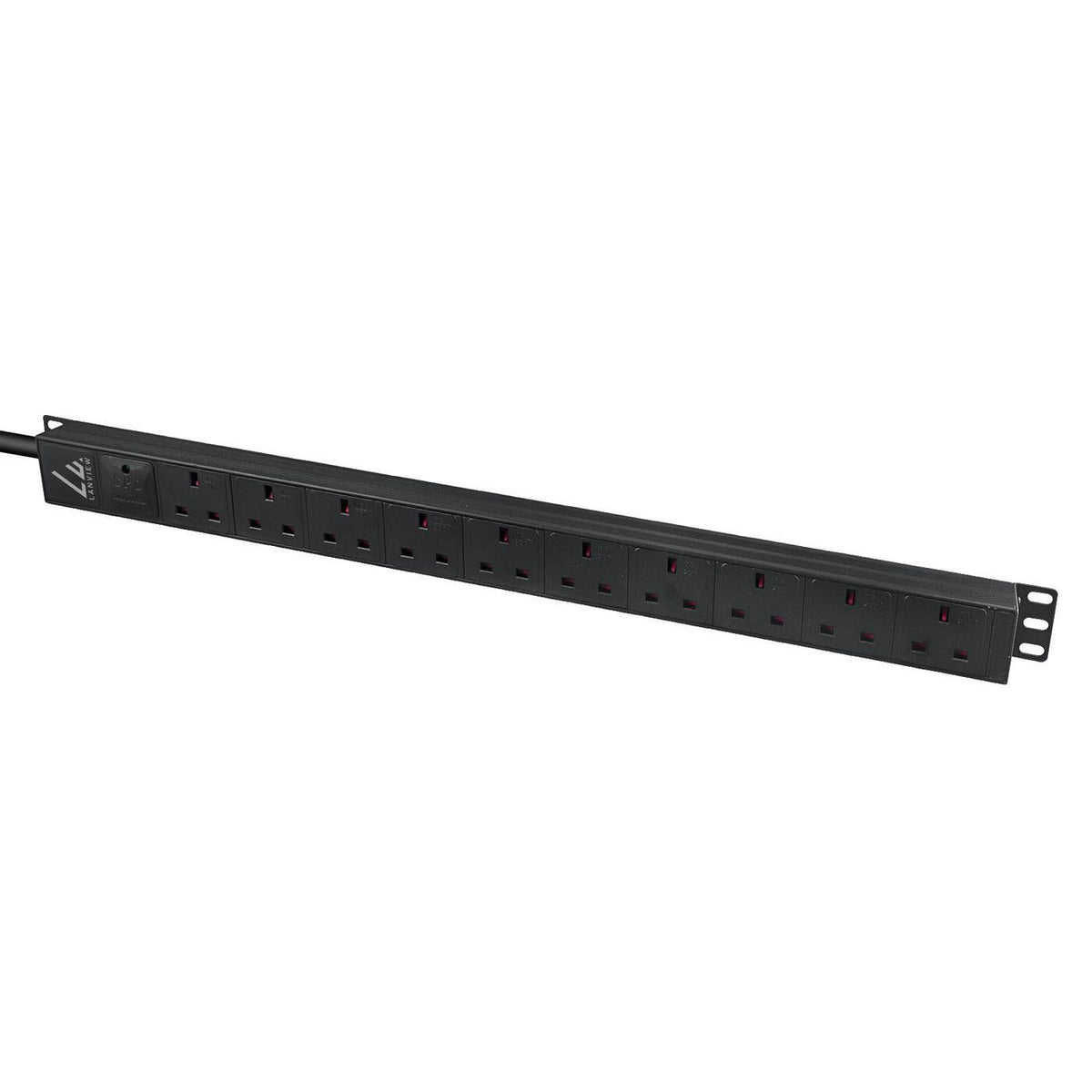 Lanview LVR-3MUK-SPD-UK10 power distribution unit (PDU) 8 AC outlet(s) 1U Black