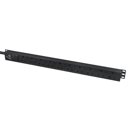 Lanview LVR-3MUK-SPD-UK10 power distribution unit (PDU) 8 AC outlet(s) 1U Black