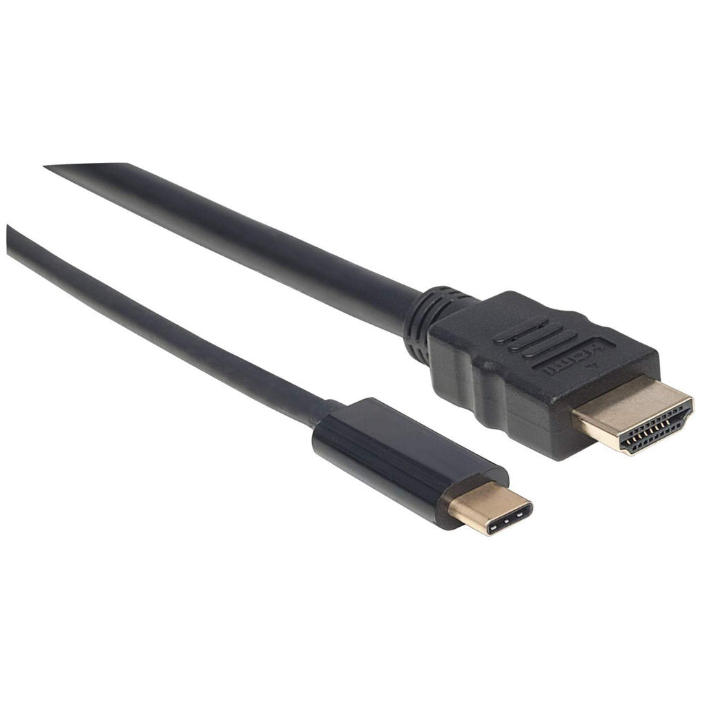 Manhattan USB-C to HDMI Cable, 4K@30Hz, 1m, Black, Male to Male, Three Year Warranty, Polybag