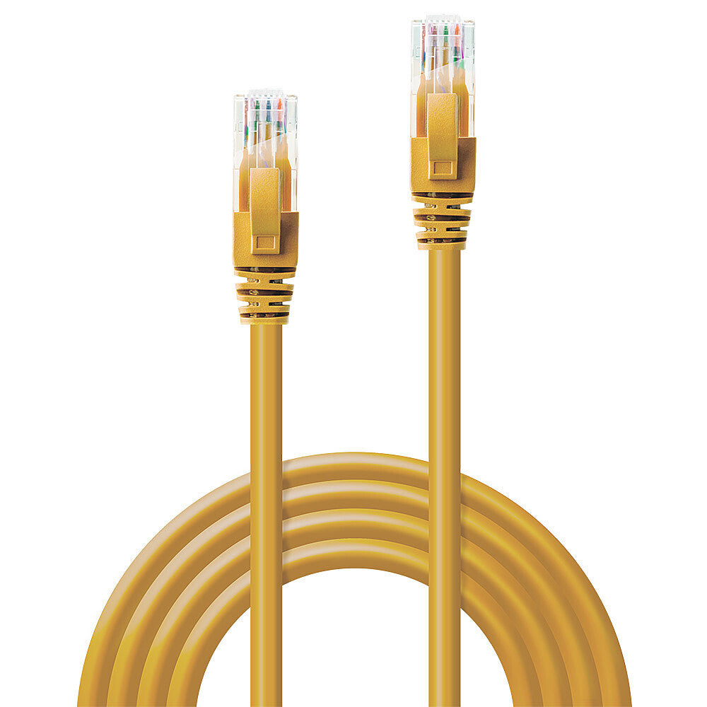 Lindy 0.5m CAT6 U/UTP Network Cable, Yellow