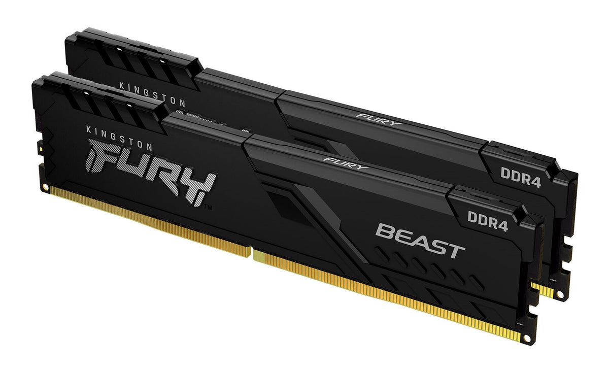 Kingston Technology FURY Beast 16GB 3200MT/s DDR4 CL16 DIMM (Kit of 2), 288-pin DIMM, black