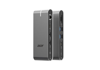 Acer HP.DSCAB.022 laptop dock/port replicator Wired USB 3.2 Gen 1 (3.1 Gen 1) Type-C Silver