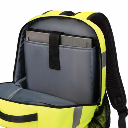 DICOTA P20471-17 backpack Rucksack Black, Grey, Yellow Recycled polyethylene terephthalate (rPET)