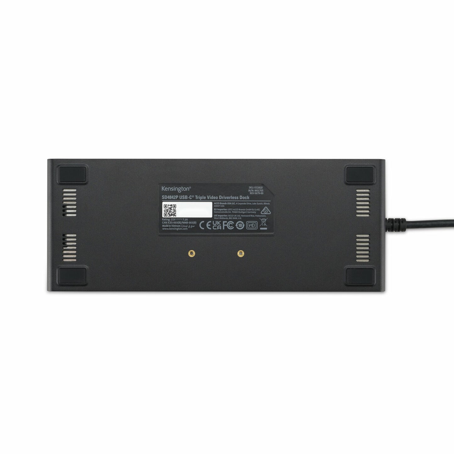 Kensington SD4842P EQ USB-C 10Gbps Triple Video Driverless Docking Station with 100W Power Delivery