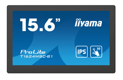 iiyama T1624MSC-B1 computer monitor 39.6 cm (15.6") 1920 x 1080 pixels Full HD LED Touchscreen Black