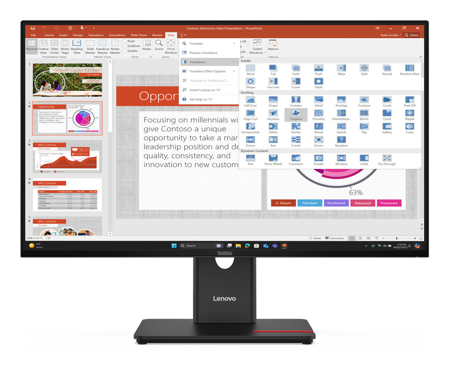 Lenovo ThinkVision T27-40 Monitor