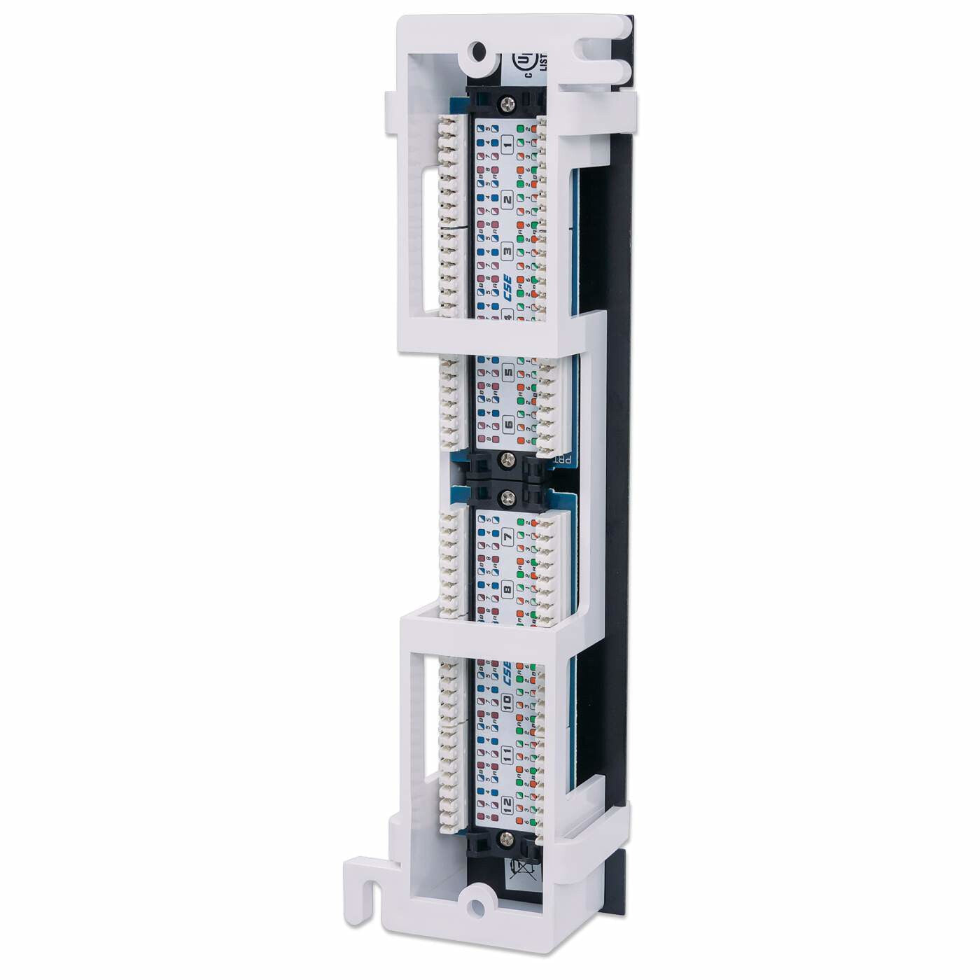 Intellinet Patch Panel, Cat5e, Wall-mount, UTP, 12-Port, Black