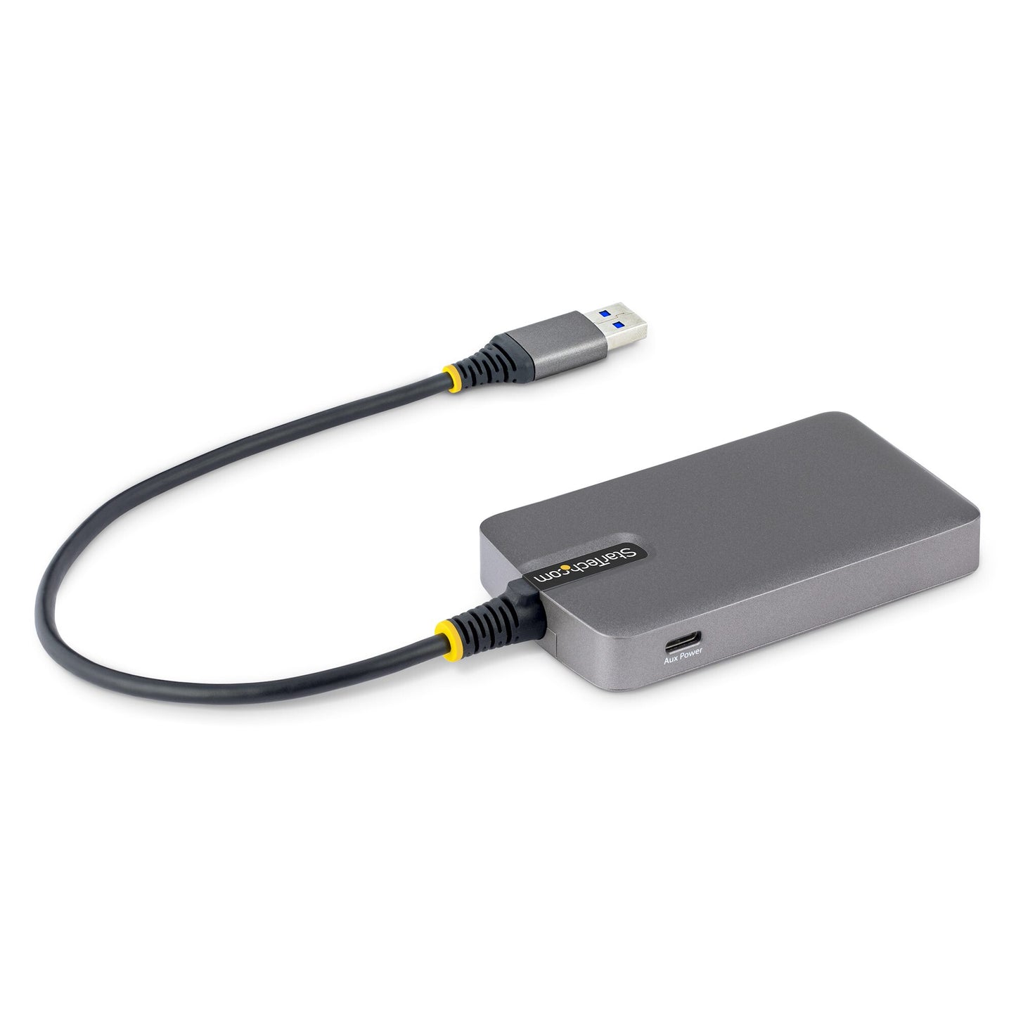 StarTech.com 4-Port USB-A Hub, 5Gbps, Bus Powered, USB-A to 4x USB-A Hub with USB-C Auxiliary Power Input, 1ft/30cm Host Cable, Portable Desktop/Laptop USB Hub