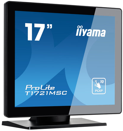 iiyama ProLite T1721MSC-B2 computer monitor 43.2 cm (17") 1280 x 1024 pixels SXGA LED Touchscreen Tabletop Black