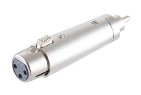 Microconnect XLRFG cable gender changer RCA XLR Silver