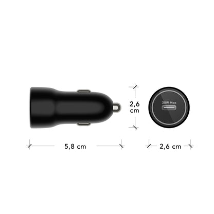dbramante1928 re-charge - Car Charger USB-C 30W - BLK