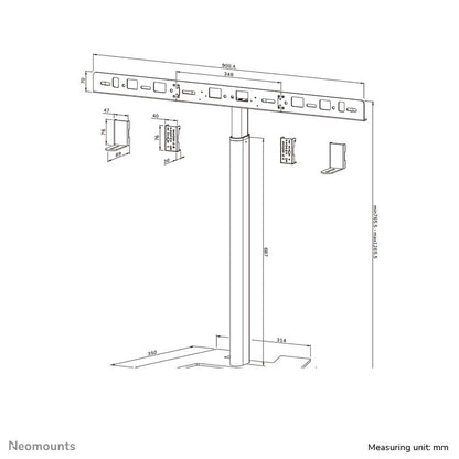 Neomounts AV80-500BL Videobar floor stand - VESA - max 10 kg - universal
