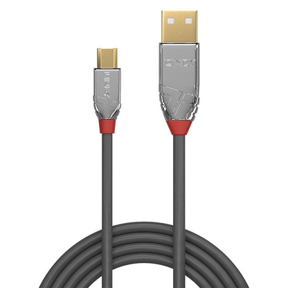 Lindy 5m USB 2.0 Type A to Micro-B Cable, Cromo Line