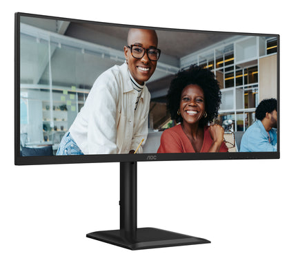 AOC E4 CU34E4CV computer monitor 86.4 cm (34") 3440 x 1440 pixels UltraWide Quad HD LCD Black