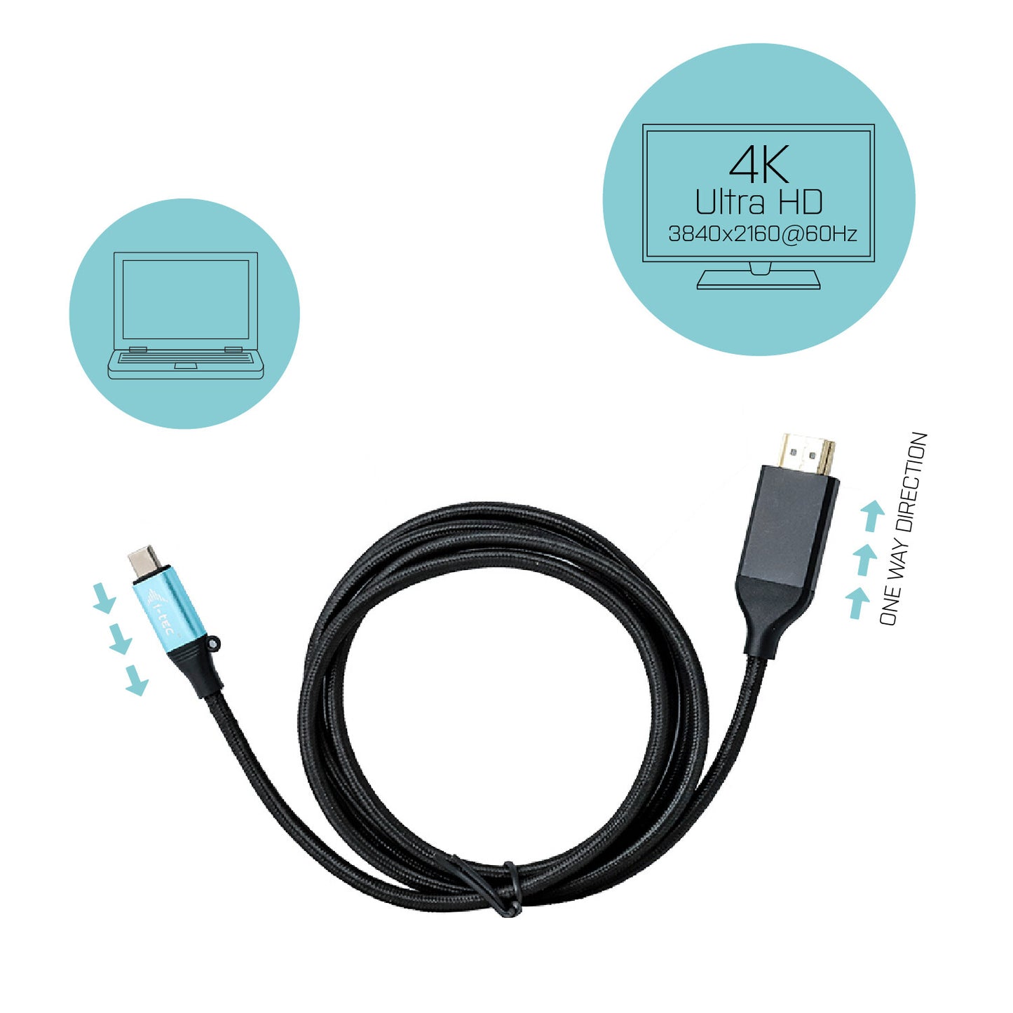 i-tec USB-C HDMI Cable Adapter 4K / 60 Hz 150cm