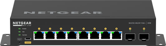 NETGEAR 8x1G PoE+ 220 W and 2xSFP+ network switch, Managed, 8-port