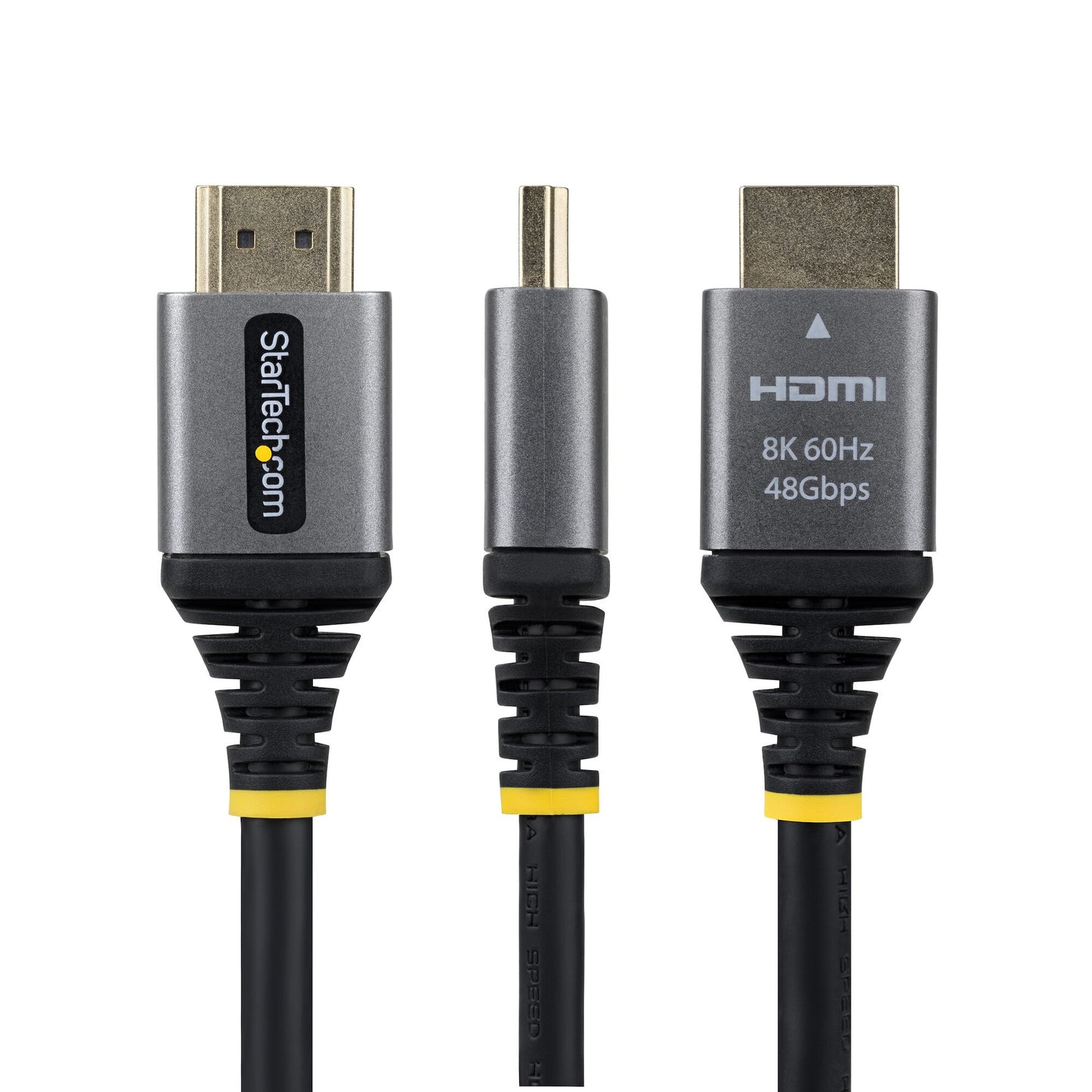 StarTech.com 1ft (30cm) Certified Ultra High Speed HDMI Cable, 8K 60Hz/4K 120Hz, HDMI 2.1 Cable with HDR10+ / eARC, 48Gbps, 8K HDMI Cord for Monitor/TV/Display, Flexible TPE Jacket
