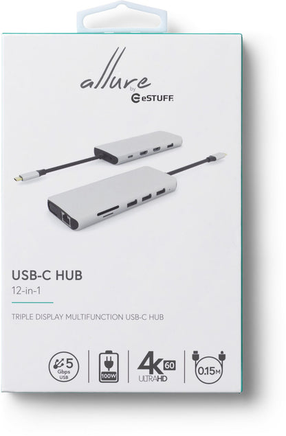 eSTUFF ES623009 interface hub Grey