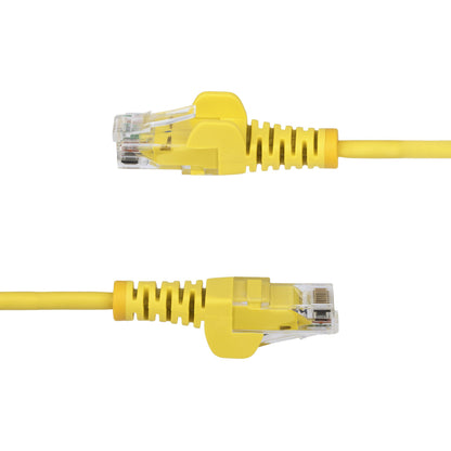 StarTech.com 5m Yellow Slim CAT6 Ethernet Cable, Snagless, 100W PoE, UTP, LSZH, 28AWG Pure Bare Copper Wire, Slim RJ45 Network Patch Cord w/Strain Reliefs, Individually Tested
