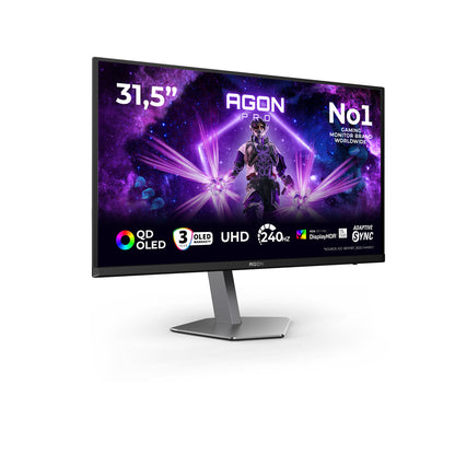AOC AGON PRO AG326UZD2 computer monitor 80 cm (31.5") 3840 x 2160 pixels 4K Ultra HD OLED Black