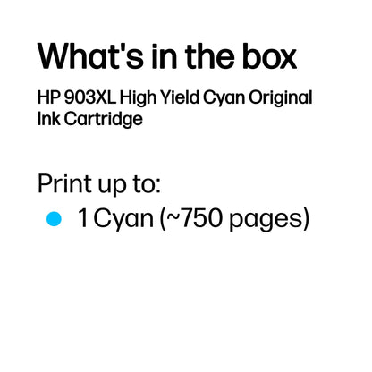HP 903XL High Yield Cyan Original Ink Cartridge