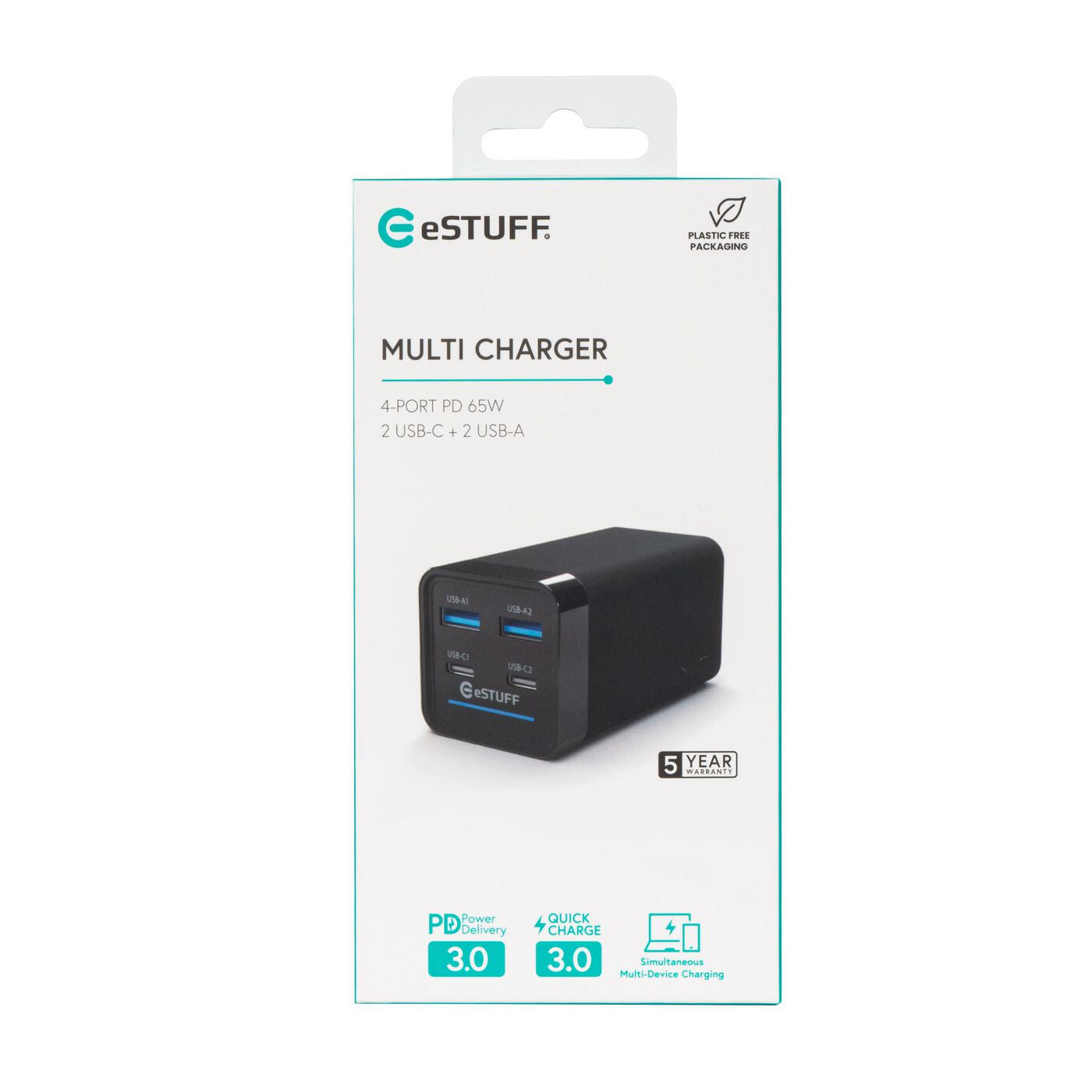 eSTUFF ES635200 mobile device charger Laptop, Smartphone, Tablet, Universal Black AC Indoor